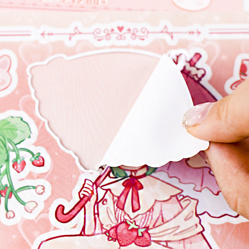 Spring Elf Series Stickers Creative Girl Cute Character Hand Account Stickers Diy Decorative Stickers