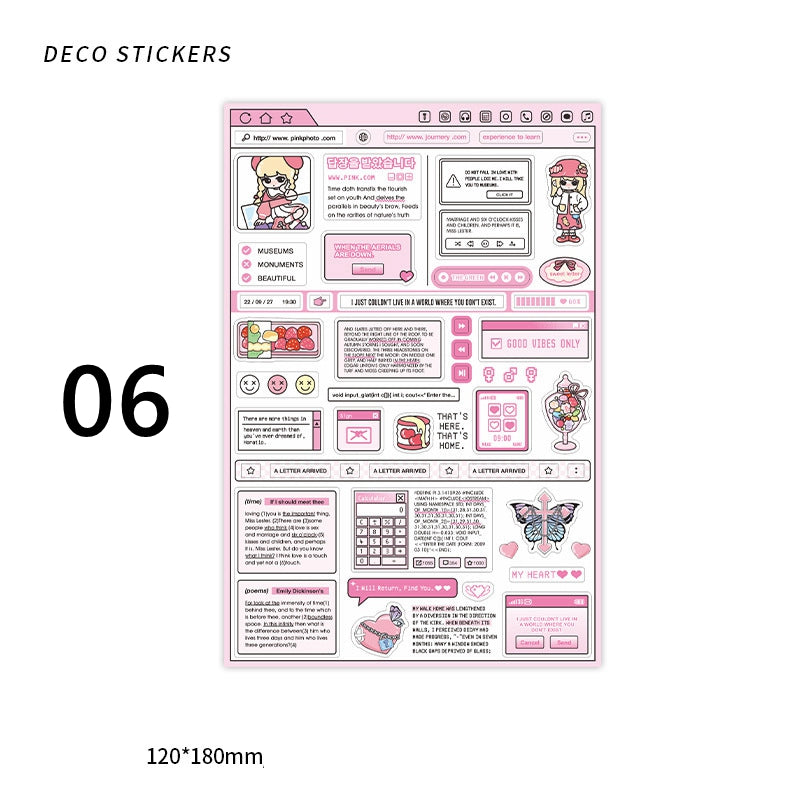 Infeel.Me Goo Card Stickers Dimensional Search Series Cartoon Creative Handbook DIY Decoration Material Stickers