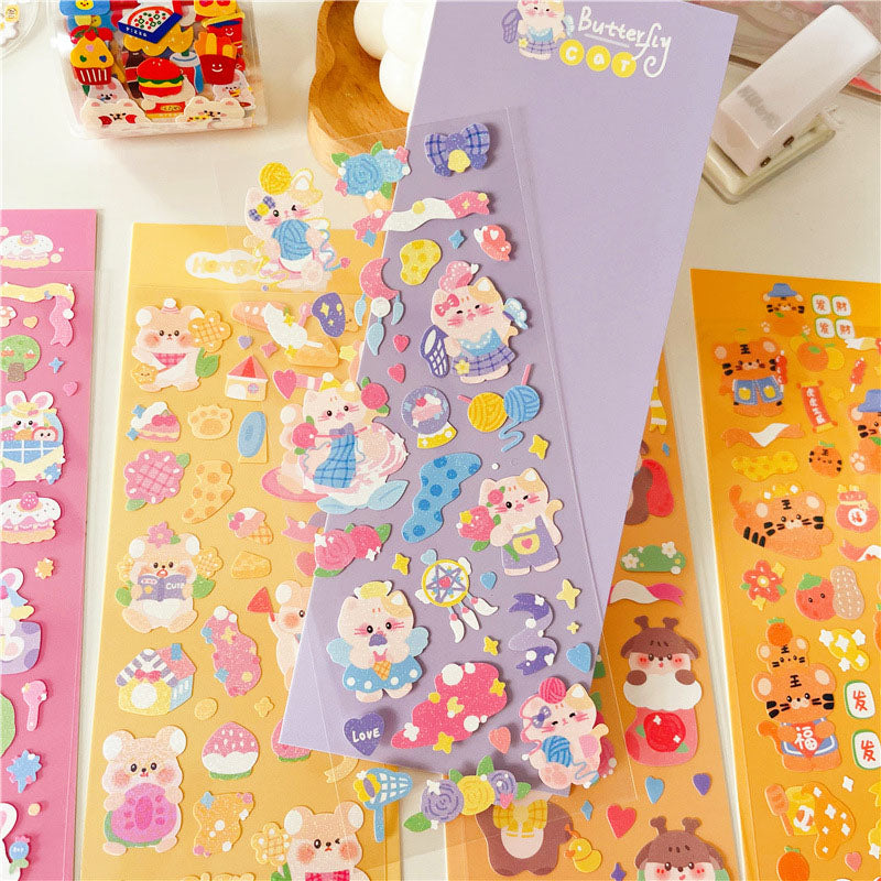 Let's Go For A Picnic Together~ Stickers DIY Hand Account Stickers Small Card Decoration Small Animal Material Stickers