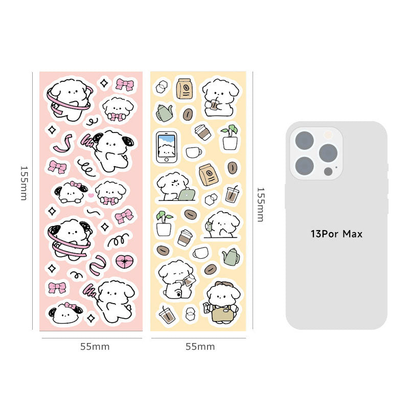 Cute Cartoon PomPom Purin Stickers Laser DIY Decorative Small Stickers Waterproof Goo Card Stickers