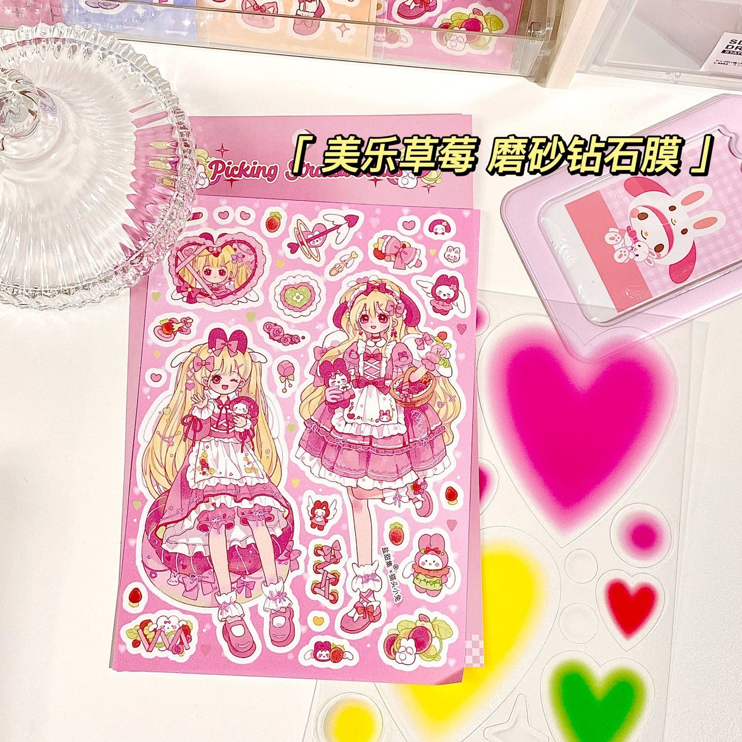 Comic Cartoon Sweet Cool Girl Diy Hand Account Stickers