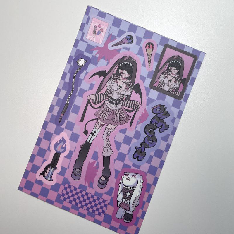 Creative Domi Stickers Girl Character Stickers Maid DIY Hand Account Phone Case Decorative Stickers