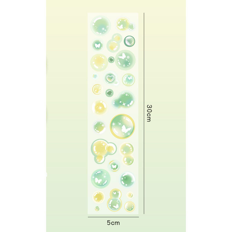 Laser Dream Bubble Sticker Glue Dot hand Account DIY Decoration Material Sticker Girl Heart Bubble Sticker