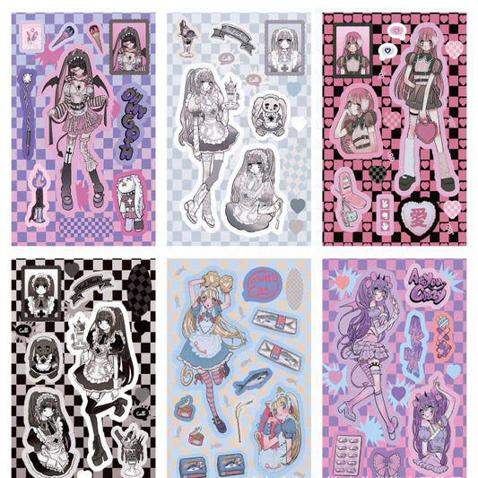 Creative Domi Stickers Girl Character Stickers Maid DIY Hand Account Phone Case Decorative Stickers