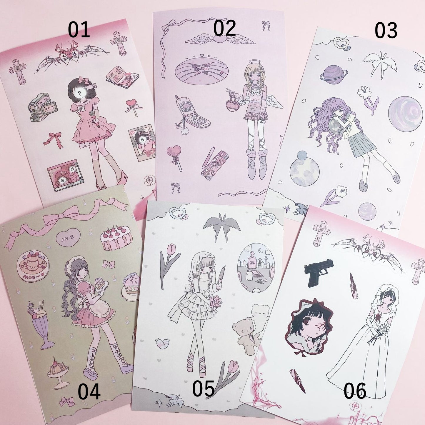 Milky Hearts Sticker Book Stickers Cartoon Cute Journal Decoration DIY Keychain Plate Hand Account Phone Case Sticker