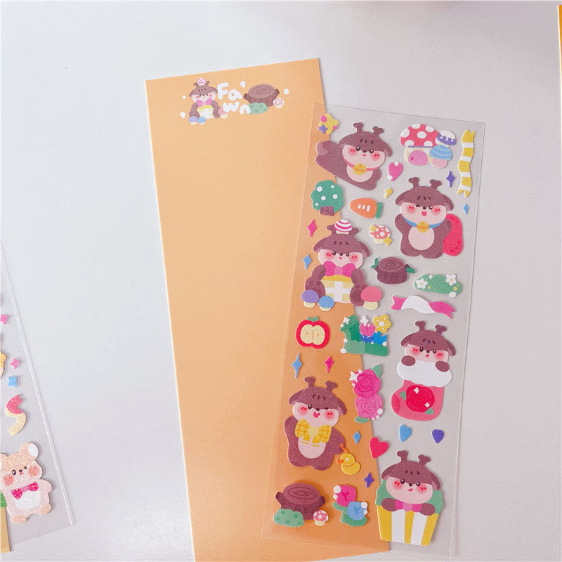 Let's Go For A Picnic Together~ Stickers DIY Hand Account Stickers Small Card Decoration Small Animal Material Stickers