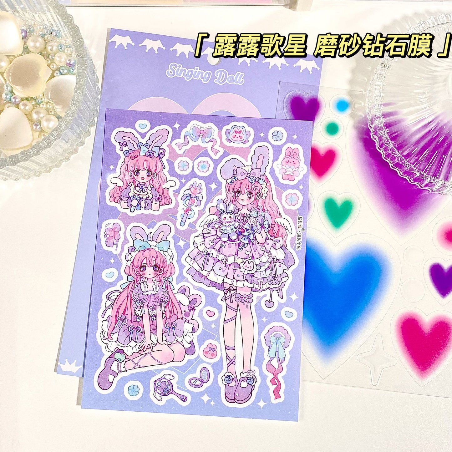 Comic Cartoon Sweet Cool Girl Diy Hand Account Stickers