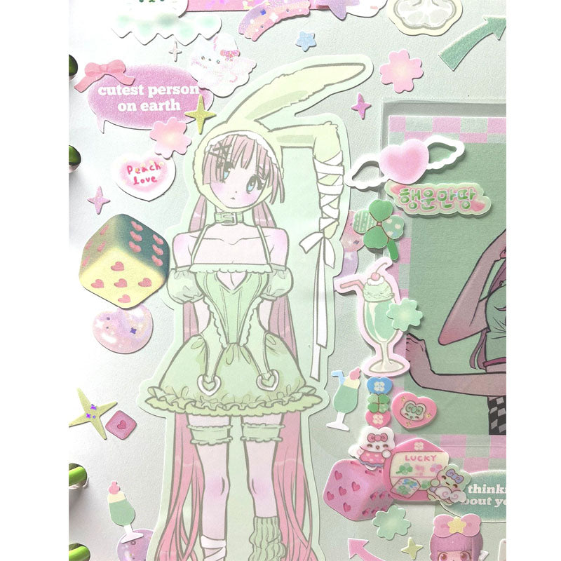 DOMI WORLD Angel Series Sweet Asian Style Cute Stickers Hand Account Phone Case DIY Waterproof Stickers