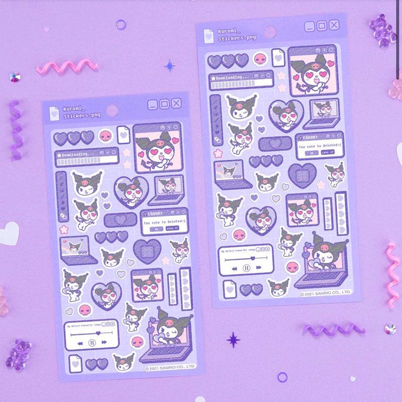 Handmade Sanrio Epoxy Back Card Phone Case Kuromi Phone Case Finished Sticker Phone Case Waterproof