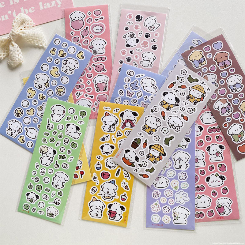 Cute Cartoon PomPom Purin Stickers Laser DIY Decorative Small Stickers Waterproof Goo Card Stickers