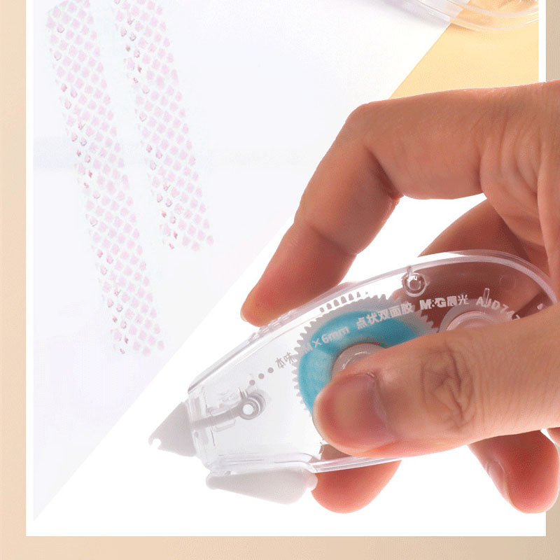 Modify Belt-Type Double-Sided Adhesive Large-Capacity Sticker Tape Hand Account Material Creative Dot-Shaped Double-Sided Adhesiveg