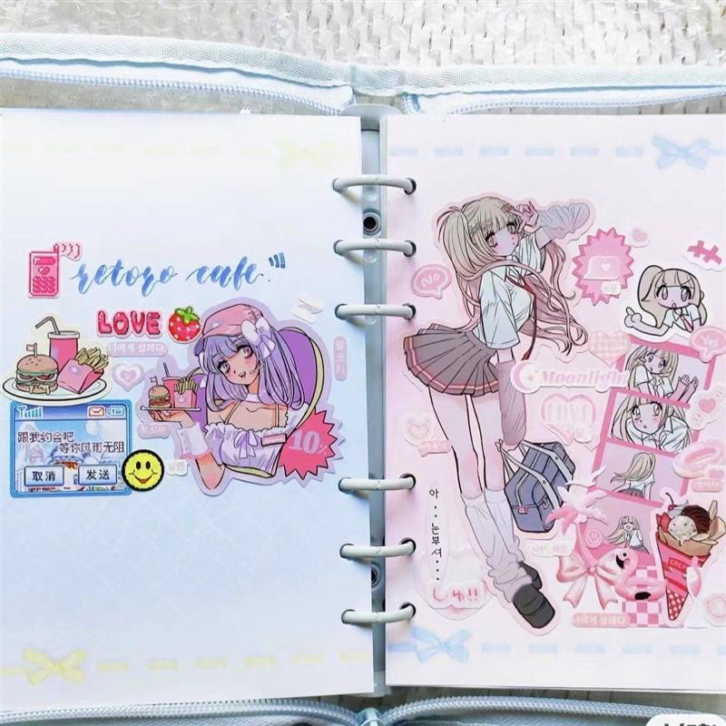 Domi Replacement Girl Stickers Character Stickers Sweet Asia hand Account DIY Decorative Material Stickers