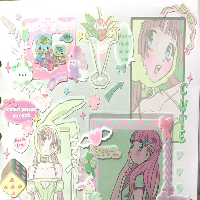 DOMI WORLD Angel Series Sweet Asian Style Cute Stickers Hand Account Phone Case DIY Waterproof Stickers
