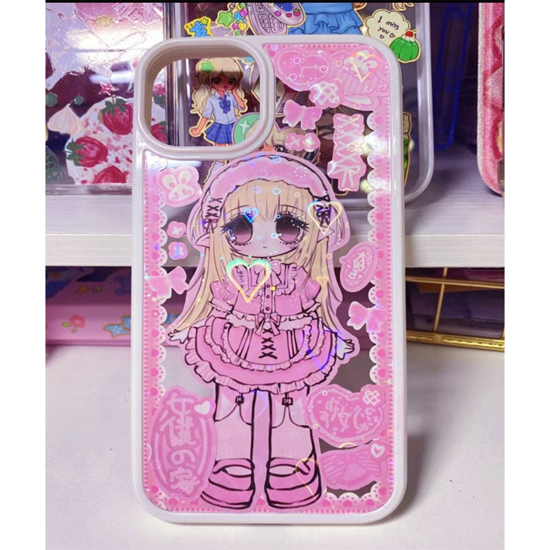 Sweetheart Version Of Shibuya Babes DIY Glue 11/13 Promax/14/12 Phone Case Sticker Mobile Phone Case Finished Product