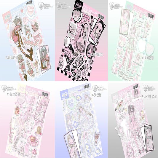 DOMI WORLD Angel Series Sweet Asian Style Cute Stickers Hand Account  Phone Case DIY Waterproof Stickers