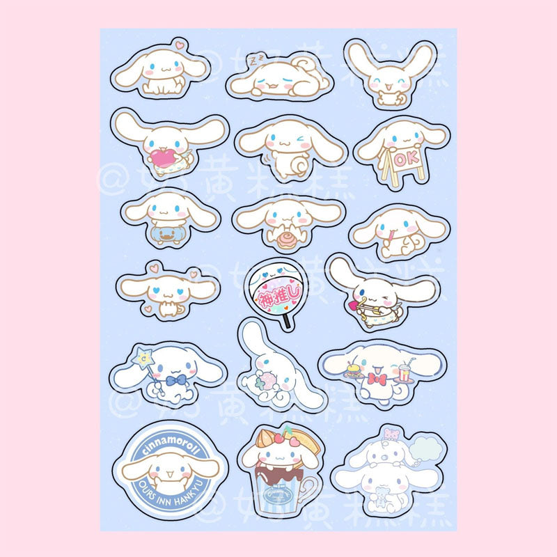 Sanrio Goo Card Sticker Kulomi Melody Decoration Phone Case Hand Account Material Sticker