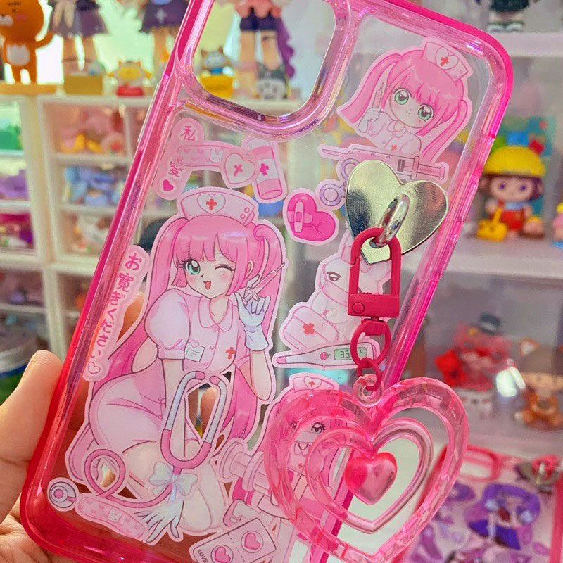 DIY Customized Glue Back Card Mobile Phone Case Sticker Sweet Asia Girl Babe Phone Case Finished Waterproof