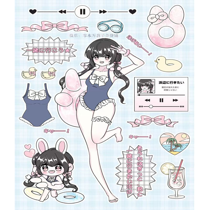 Diy Handmade Glue Back Card Mobile Phone Shell Sticker Sweet Asia Girl Babe Mobile Phone Case Finished Waterproof
