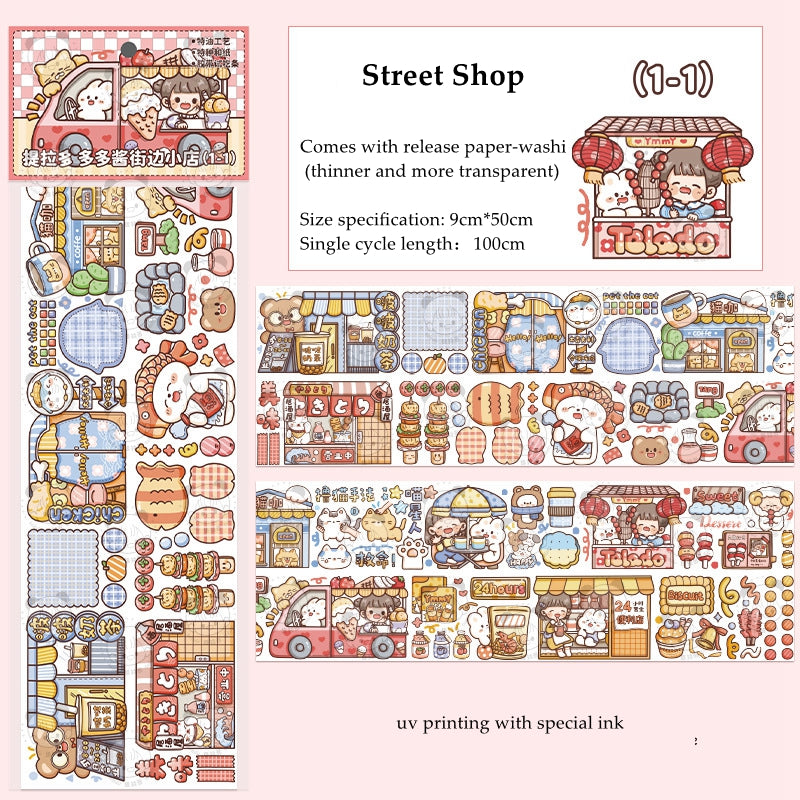 Cartoon Cute Girl Stickers Creative Multi-scene Journal Scrapbooking Decoration Sticker