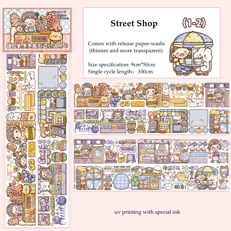 Cartoon Cute Girl Stickers Creative Multi-scene Journal Scrapbooking Decoration Sticker