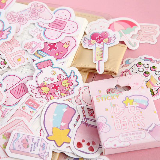 Girls' Generation Series Creative Cartoon Stickers Decoration Material Small Pattern Stickers