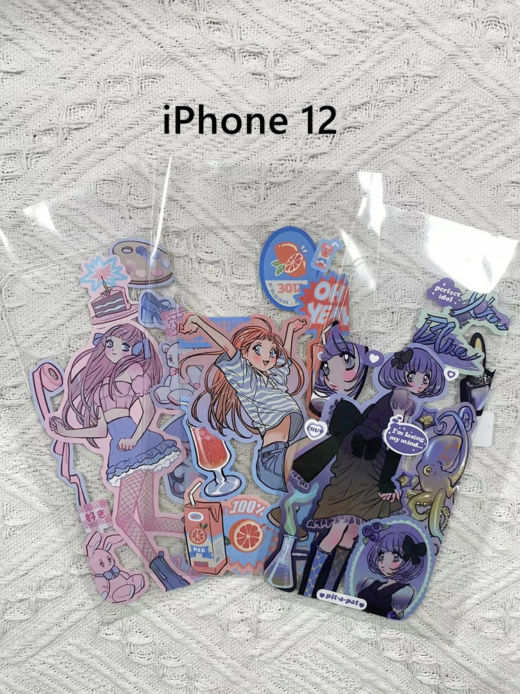 Only one In Stock iPhone 12/13 Custom Stickers Back Cards Transparent Phone Case