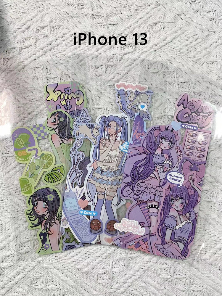 Only one In Stock iPhone 12/13 Custom Stickers Back Cards Transparent Phone Case