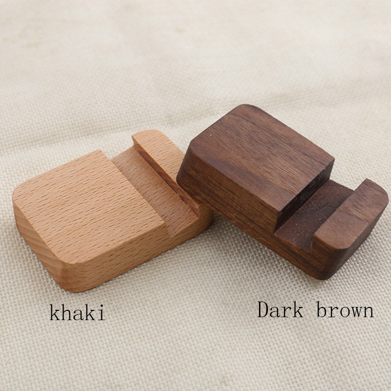 Creative Small Cute Portable Wooden mobile phone holder Key chain