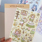 Girl Stickers Fruit Milk Tea Series Character Decoration Stickers DIY  Phone Case Handbook Material Stickers