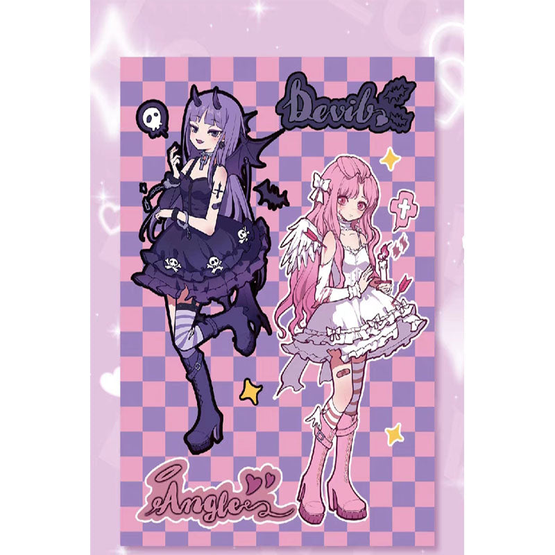 Angels and Demons Angel Laura Demon Carol Character Sticker Pocket Phone Case Material