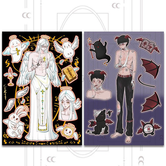 Combat Maid Laser Stickers Character Stickers Hand Account Back Card High-Value Series Angels And Demons