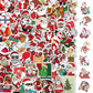 50pcs Cartoon Christmas Hand Account Sticker Sticker Self-Adhesive Material Waterproof Hand Account Sticker Decoration Notebook