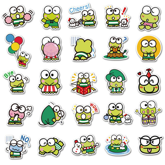 50 Anime Image Big-Eyed Frog Keroppi Graffiti Stickers Suitcase Water Cup Laptop Waterproof Stickers