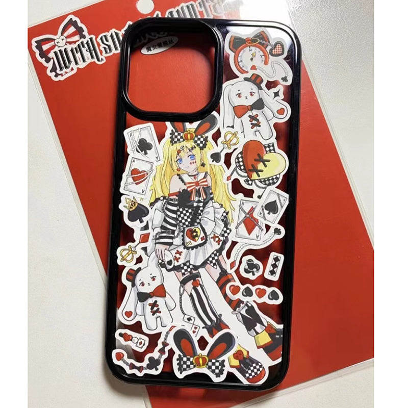 DIY Customized Epoxy Phone Case Cartoon Anime Characters Stickers Design Handmade Back Card Mobile Phone Case Finished