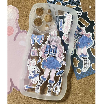 DIY Customized Epoxy Phone Case Cartoon Anime Characters Stickers Design Handmade Back Card Mobile Phone Case Finished