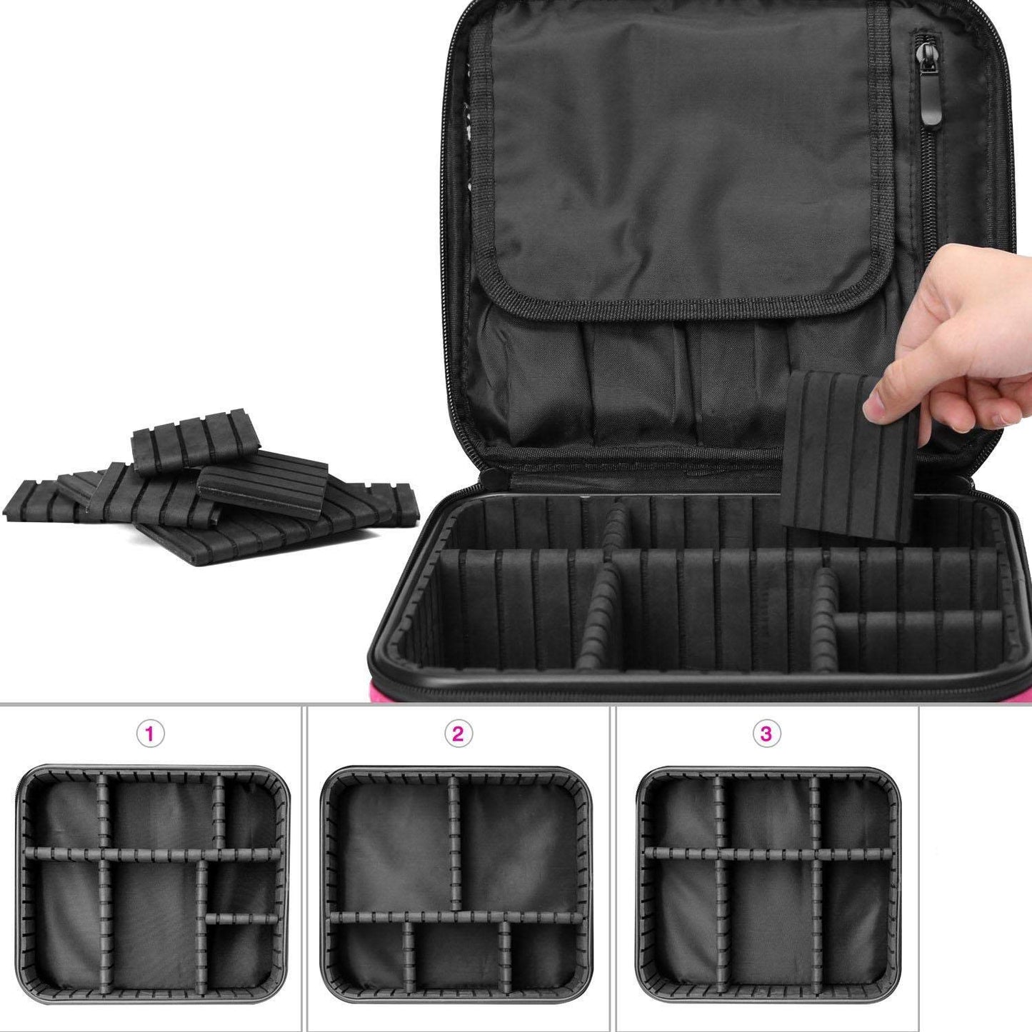 Makeup Cosmetic Storage Case, Professional Make up Train Case Cosmetic Box