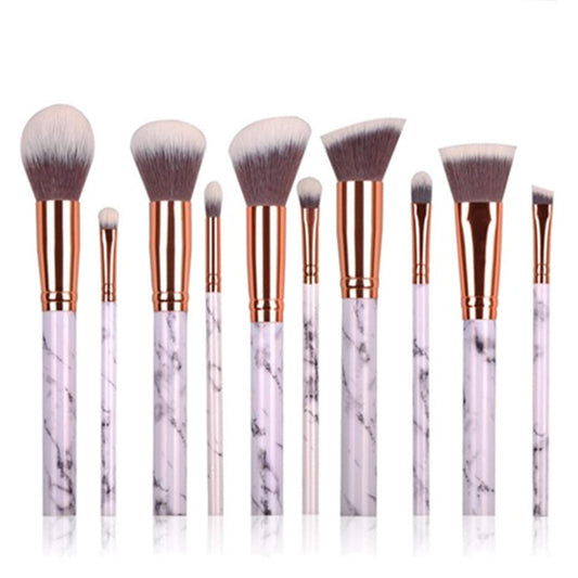 Marble pattern Makeup Brushes Set Foundation Eyebrow Eyeliner Blush Cosmetic