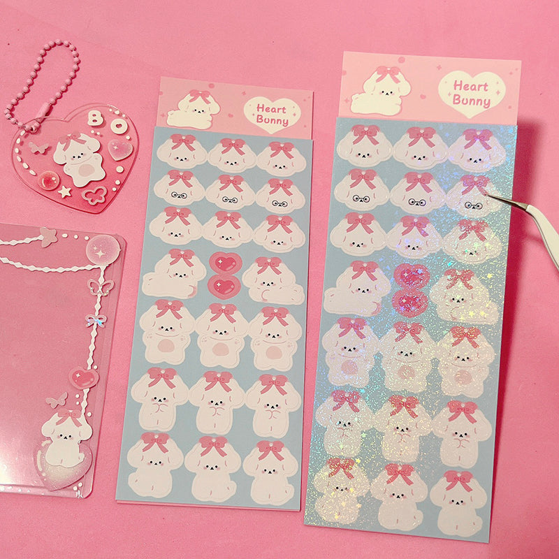 Heart Bunny Decorative DIY Stickers Phone Case Hand Account Cute Stickers