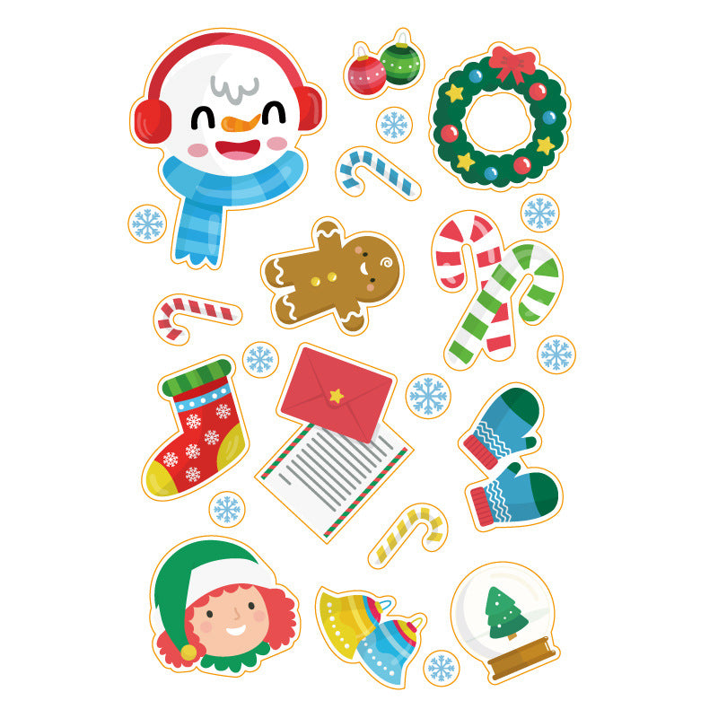 Christmas Stickers Santa Bell Gift DIY Hand Account Keychain  Phone Case Decoration Stickers