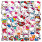 50pcs Stickers Melody Keroppi Sanrio Hello kitty Kuromi Cute DIY Waterproof Stickers