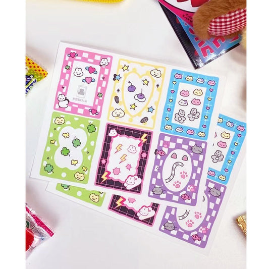 Cute Border Sticker Photo Frame Decorative Sticker Avatar Decoration Pocket Material Sticker