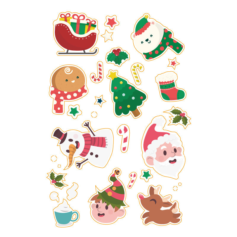 Christmas Stickers Santa Bell Gift DIY Hand Account Keychain  Phone Case Decoration Stickers