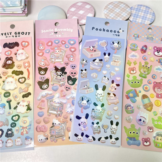 Sticker Character Modeling Sanrio Cute Cartoon Versatile Toy Story DIY Keychain Pocket Sticker