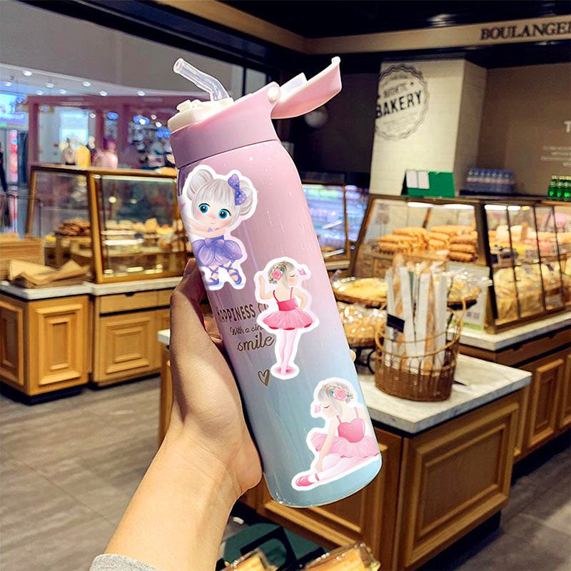 50pcs Cute Girl Stickers iPad Phone Case Suitcase Notebook Hand Account Water Cup Waterproof Stickers