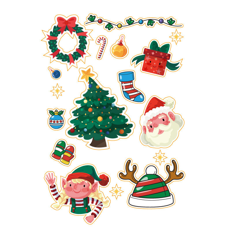 Christmas Stickers Santa Bell Gift DIY Hand Account Keychain  Phone Case Decoration Stickers