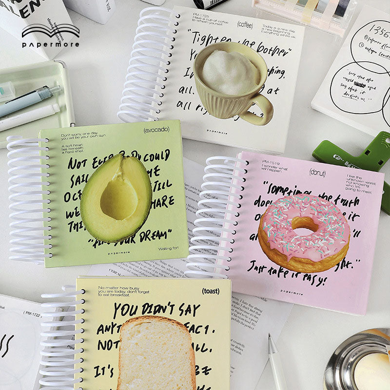 Salt Sliced Toast Hand Account Collage Book Donut Dessert Notebook Large Coil Decoration Book