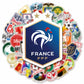 50pcs Football World Cup Sticker Electric Vehicle Water Cup Waterproof Decoration Qatar World Cup Sticker Sticker