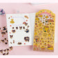 Cute Pet Family Sanrio Character Cartoon Bronzing Cute Wind Waterproof Sticker Decoration Cinnamoroll Hand Account Material Sticker