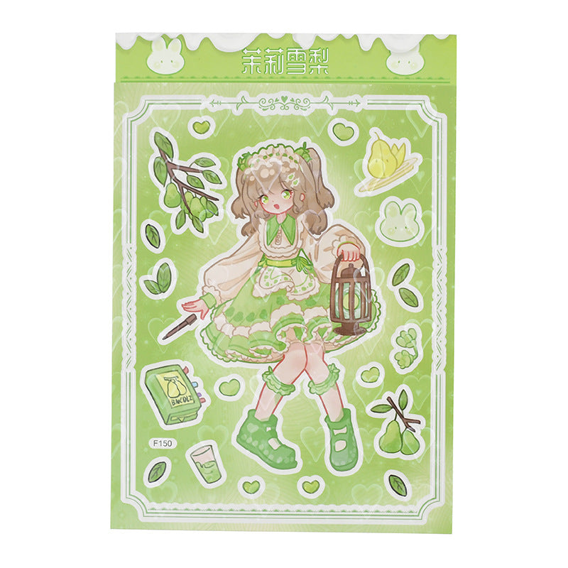 Spring Elf Series Stickers Creative Girl Cute Character Hand Account Stickers Diy Decorative Stickers