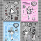 Maid Cafe Character Decoration Sticker Hand Account Phone Case Sticker Girl Sweet Asian Style Sweet Cool